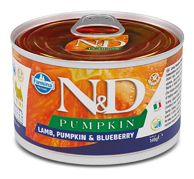 Farmina N&D Pumpkin Mini Agnello Zucca E Mirtillo Cibo Umido Per Cani Adulti Lattina 140g