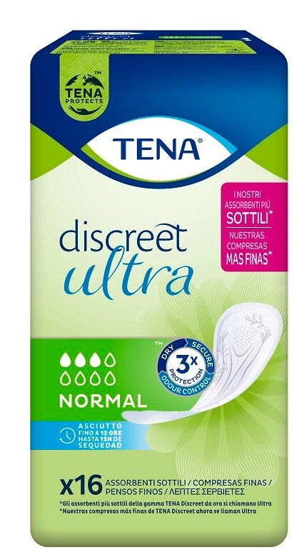 TENA Discreet Ultra Normal Assorbenti Per Incontinenza 16 Pezzi