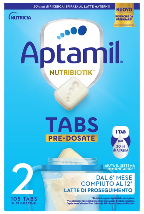 Aptamil Nutribiotik 2 Tabs Pre-Dosate Latte Di Proseguimento 6M+ 21 Tabs