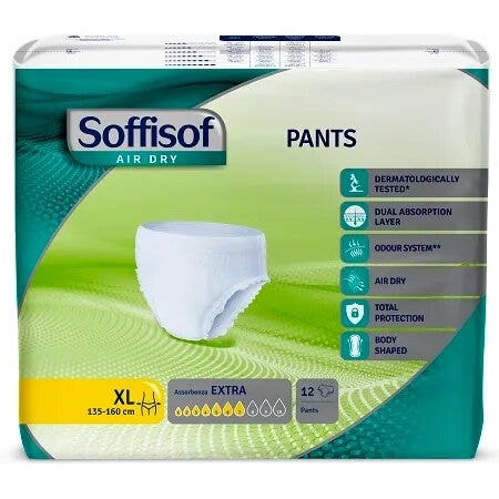 Soffisof Air Dry Pants Extra Taglia XL 12 Pezzi