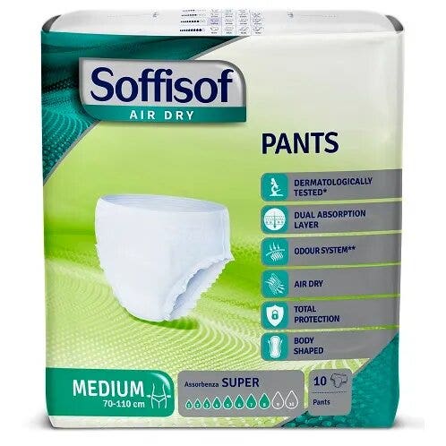 Soffisof Air Dry Pants Pannolone Super Taglia Medium 10 Pezzi