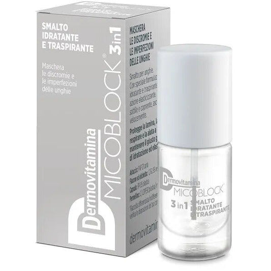 Dermovitamina Micoblock Smalto 3In1 Base Top Coat Trasparente 5ml