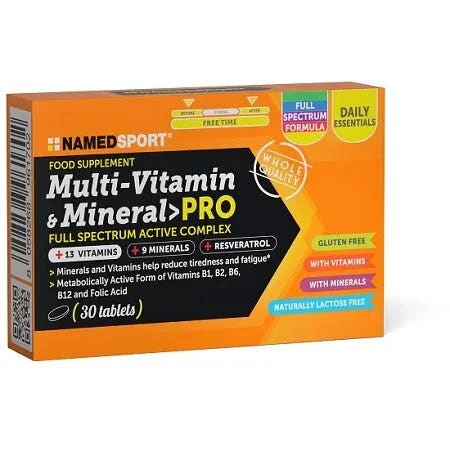 Named Sport Multi-Vitamin & Mineral Pro Integratore 30 Compresse