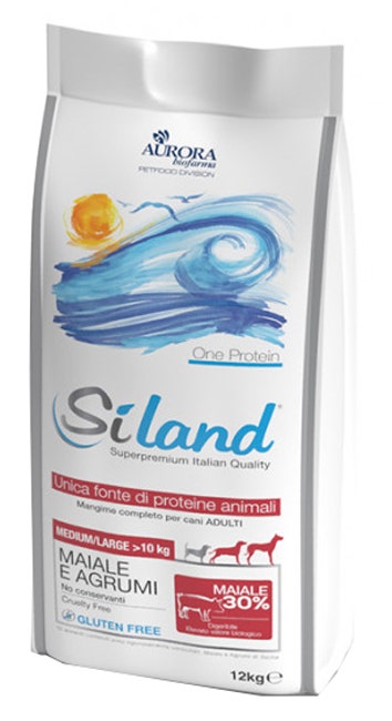 Siland Adult Gusto Maiale E Agrumi Cibo Secco Cani Adulti Taglia Medio/Grande Sacco 12kg