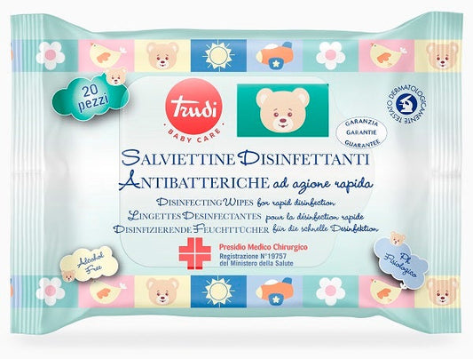 Trudy Baby Salviette Disinfettanti/Antibatteriche 20 Pezzi