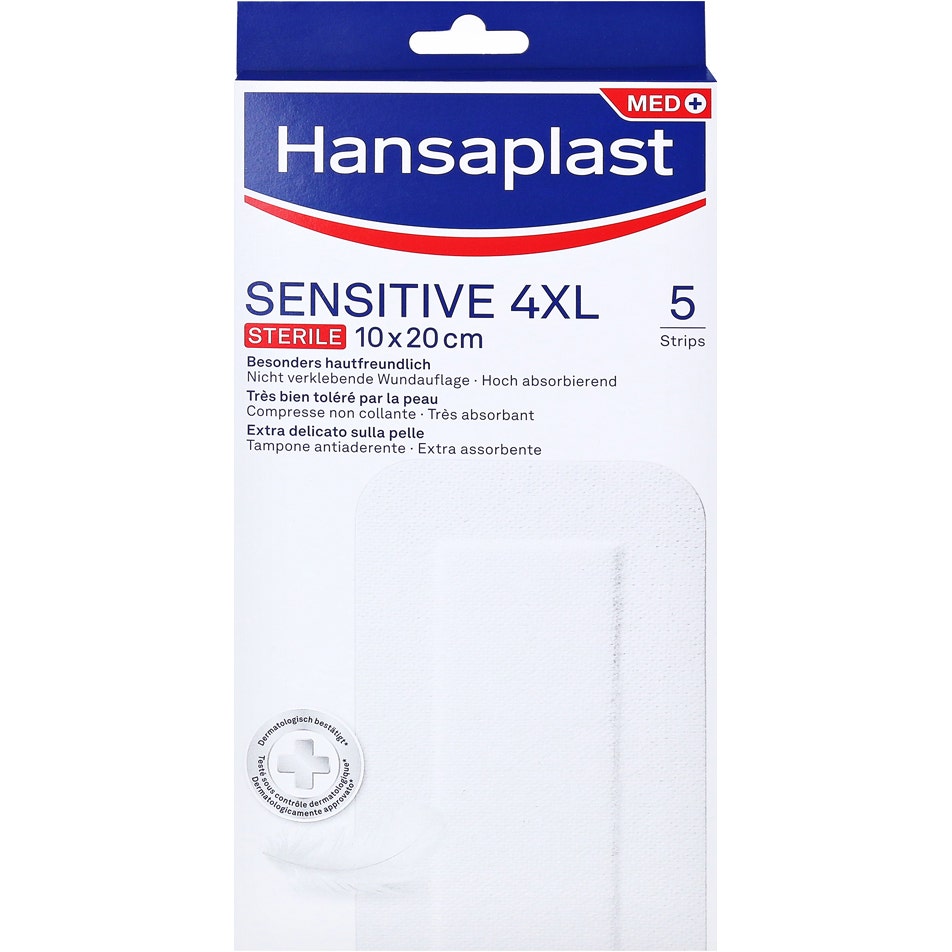 Hansaplast Sensitive 4XL 5 Pezzi 10x20cm