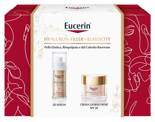 Eucerin Hyaluron Filler + Elasticity 3D Siero 30ml + Crema Giorno Rose SPF30 50ml