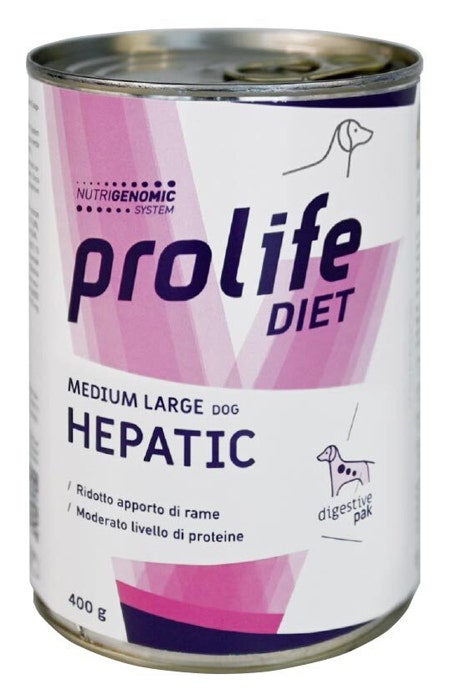 Prolife Diet Dog Hepatic Cibo Umido Per Cani Taglia Media/Grande Lattina 400g