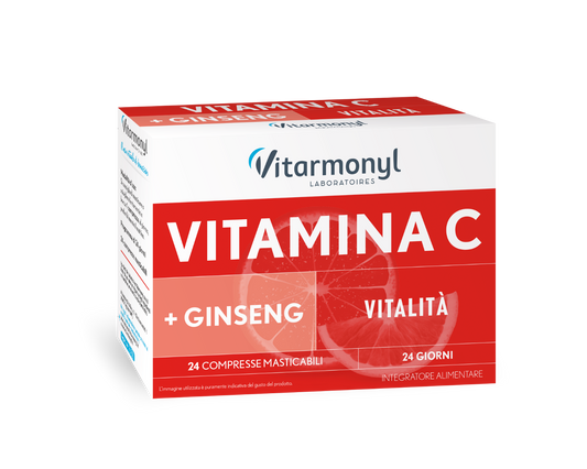 Vitarmonyl Vitamina C + Ginseng 24 compresse masticabili