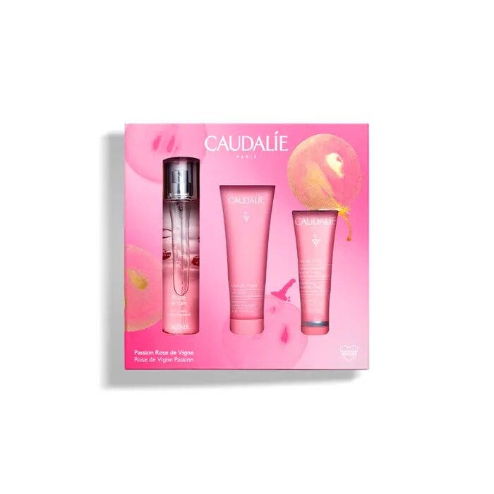 Caudalie Trio Profumato Rose De Vigne Acqua Fresca 50ml + Gel Doccia 50ml + Crema Mani 30ml