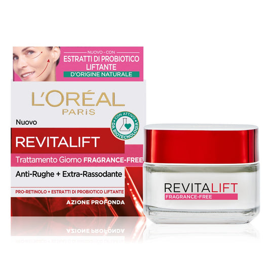 L'Oréal Paris Crema Viso Giorno Revitalift Anti-Età Con Probiotico 50ml