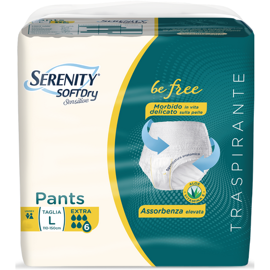 Serenity Soft Dry Sensitive Pants Extra Taglia L 14 Pezzi