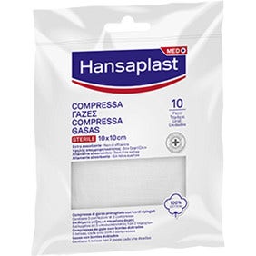 Hansaplast Garza Compressa 10x10cm 10 Pezzi