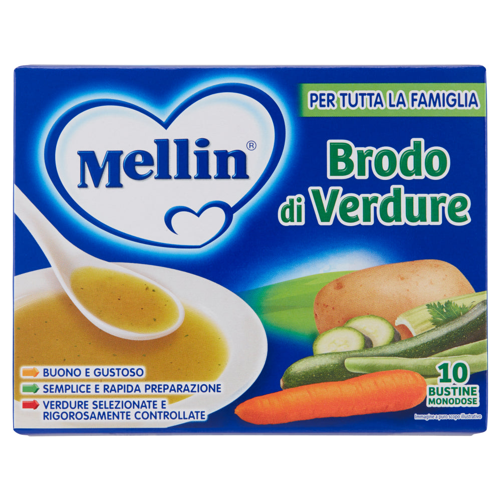 Mellin Brodo Di Verdure 10 Bustine Da 8g