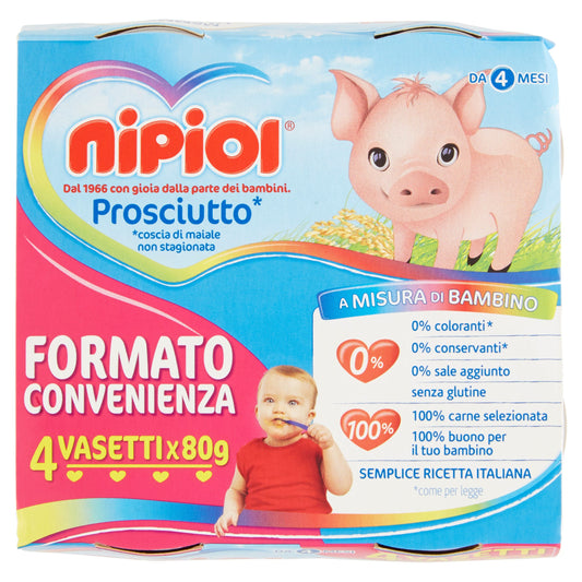 Nipiol Omogeneizzato Prosciutto 4x80g