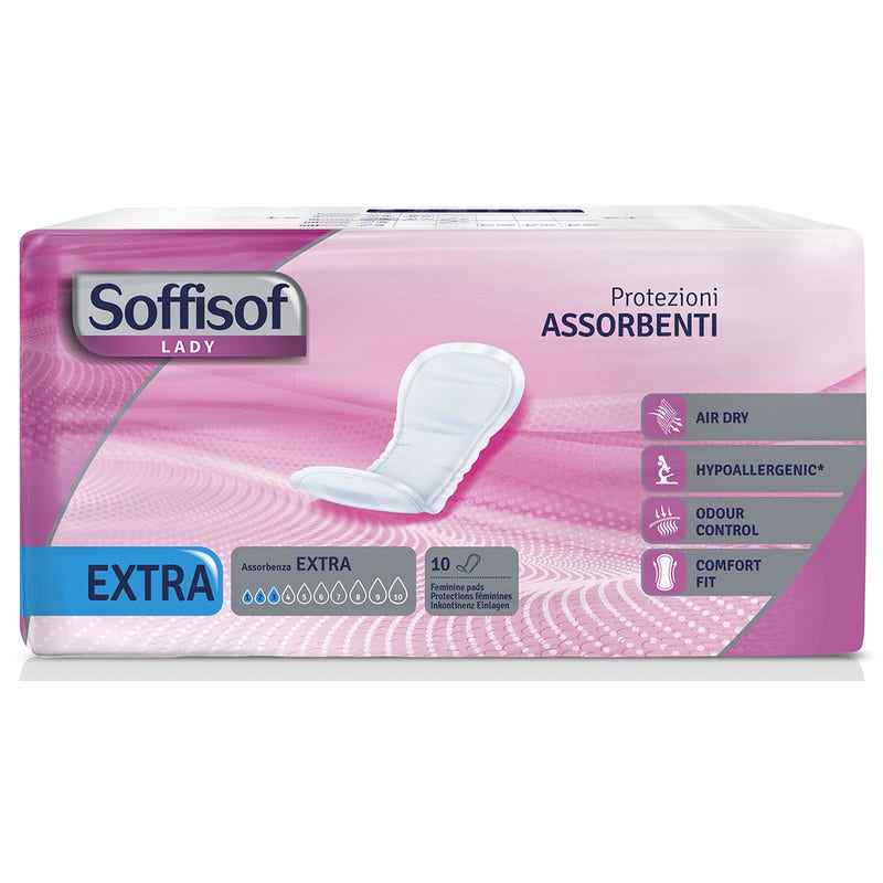 Soffisof Lady Pannolone Per Incontinenza Sagomato Extra 10 Pezzi