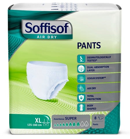 Soffisof Air Dry Pants Pannolone Maxi Taglia Extra Large 8 Pezzi