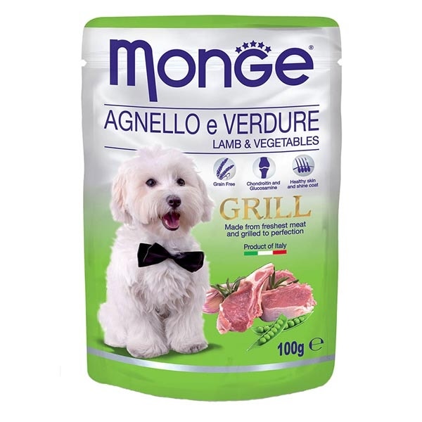 Monge Grill Agnello E Verdure Cibo Umido Per Cani Adulti 100g