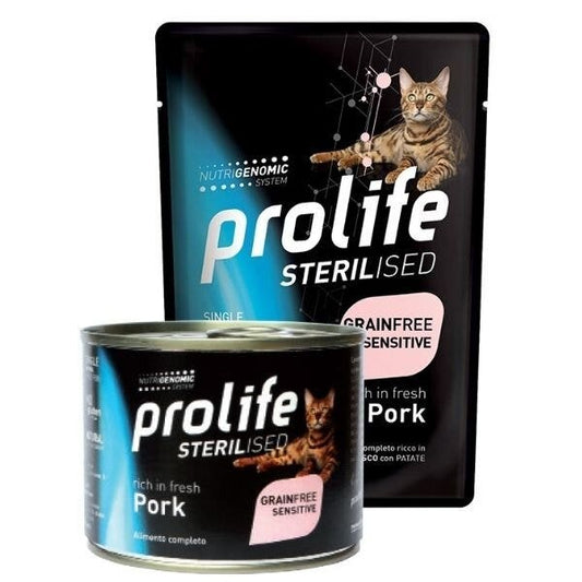 Prolife Sterilised Maiale Fresco E Patate Cibo Umido Per Gatti Adulti Bustina 85g