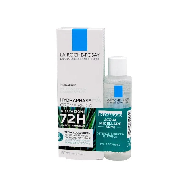 La Roche-Posay Hydraphase HA Crema Ricca 50ml + Acqua Micellare Ultra 50ml