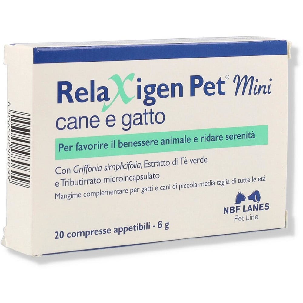 Nbf Lanes Relaxigen Pet Mini Mangime Complementare Cane/Gatto 20 Compresse