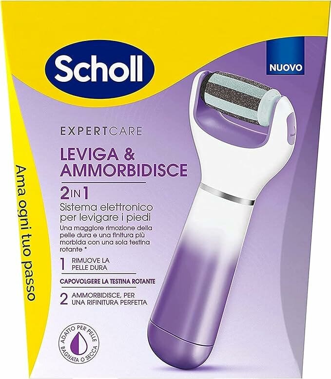 Scholl Velvet Leviga e Ammorbidisce Sistema di Pedicure Elettronico