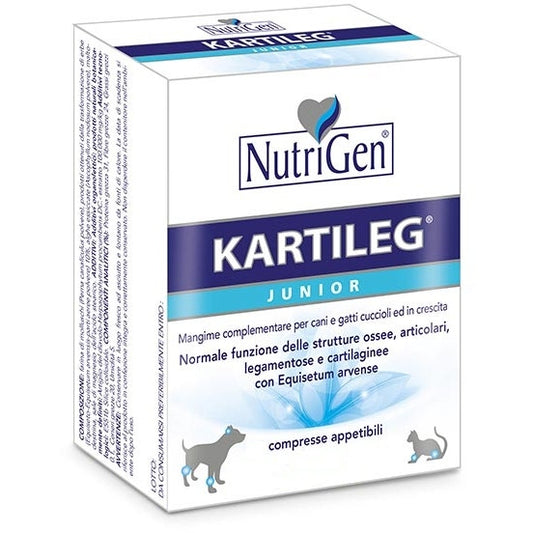 Nutrigen Kartileg Junior Mangime Complementare Per Crescita Cani/Gatti Cuccioli 600 Tavolette