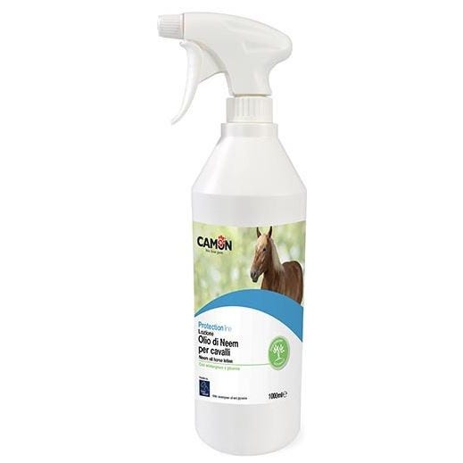 Camon Protection Lozione Antiparassitaria Olio Di Neem Per Equini 1 Litro