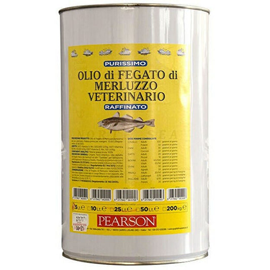 Olio Fegato Merluzzo Purissimo Uso Veterinario 5 Litri