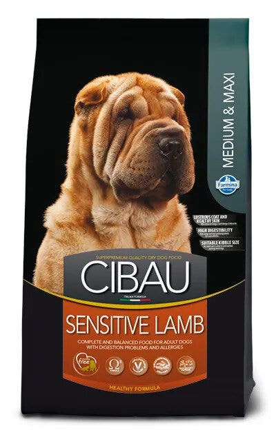 Cibau Sensitive Lamb Medium & Maxi Cibo Secco Per Cani Adulti Sacco 12 Kg