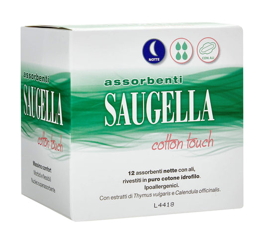 Saugella Cotton Touch Assorbenti Notte 12 pezzi