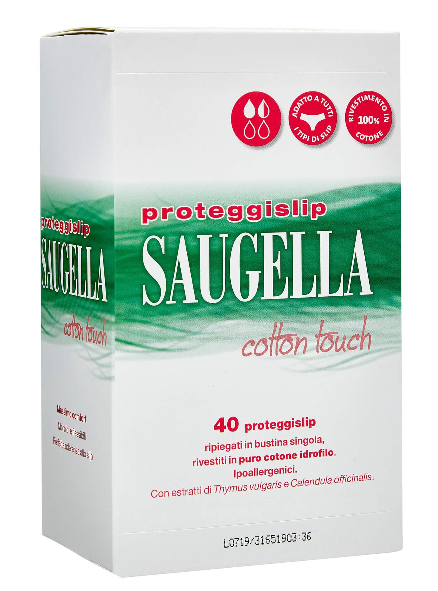 Saugella Cotton Touch Proteggislip 40 pezzi