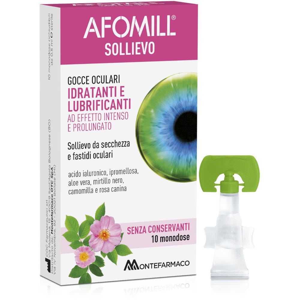 Afomill Sollievo Gocce Oculari Occhi 10x0,5ml