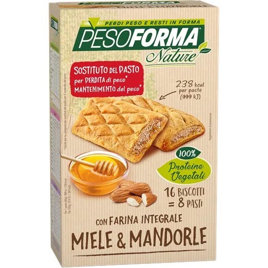 Pesoforma Biscotto Integrale Al Miele & Mandorle 16 Pezzi Da 33g