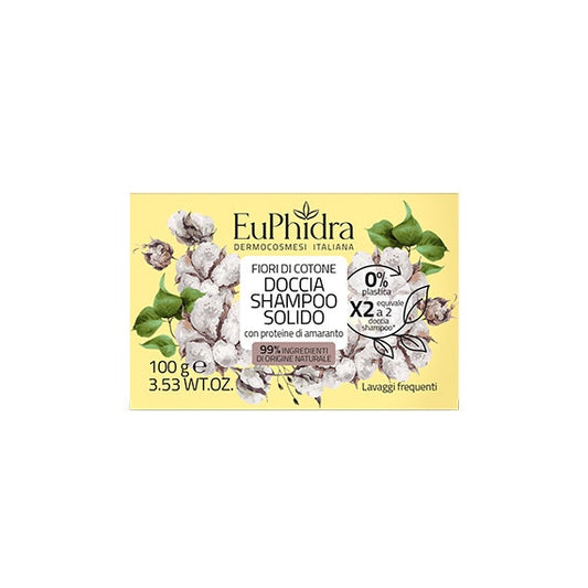 Euphidra Doccia Shampoo Solido Fiori Di Cotone 100g