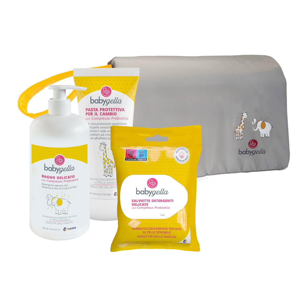 Babygella Prebiotic Trousse Bagno 250ml+15 Salviette+Pasta Protettiva 100ml