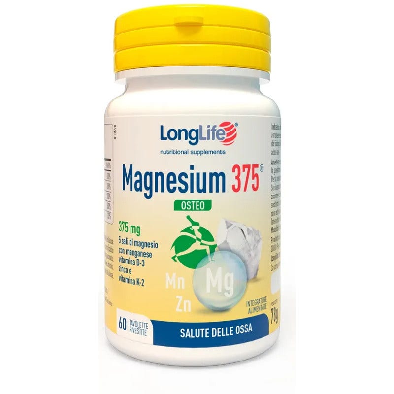 Longlife Magnesium 375 Osteo 60 Tavolette