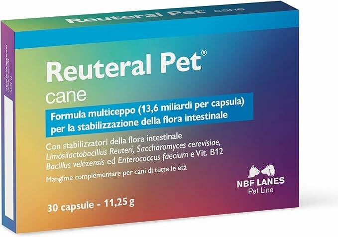 NBF Lanes Reuteral Pet Cane Probiotici 30 Capsule