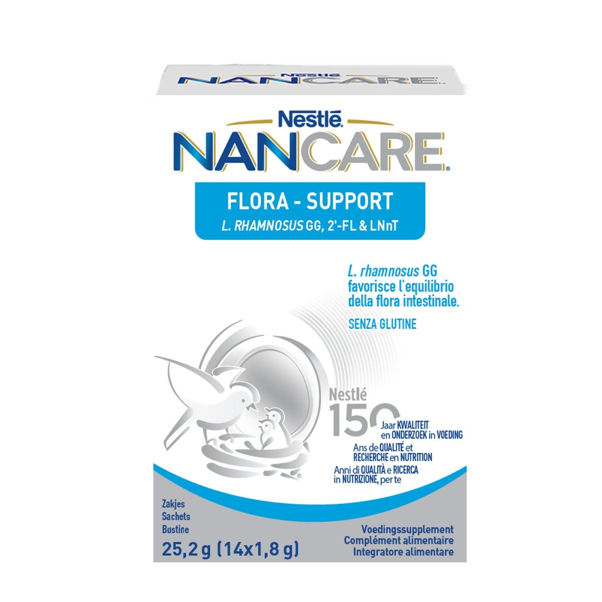 Nestlé Nancare Flora-support Integratore Alimentare Pediatrico Da 12 Mesi 14 Bustine Da 1,8g