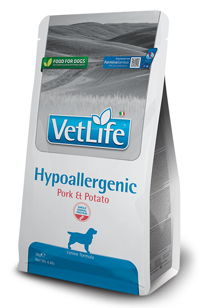 Farmina Vet Life Canine Hypoallergenic Cibo Secco Maiale E Patate Per Cani Adulti Sacco 12kg