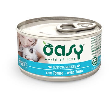 Oasy Wet Cat Mousse Con Tonno Per Gatti Adulti Lattina 85g