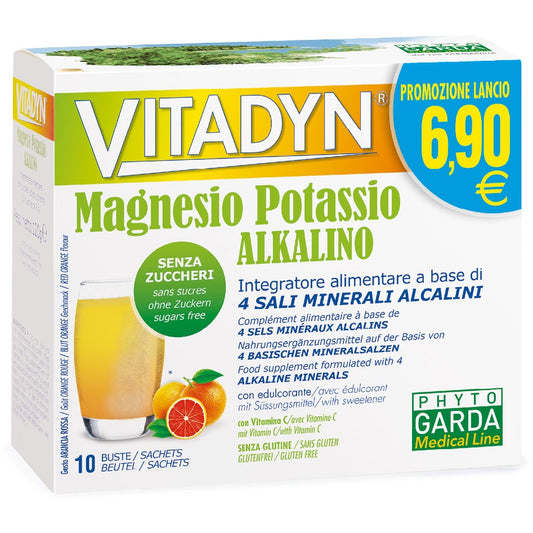 Vitadyn Magnesio Potassio Alkalino Senza Zucchero 10 Bustine