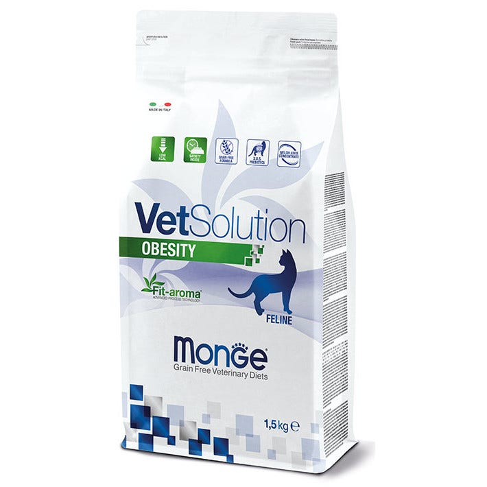 Monge Vetsolution Obesity Linea Medica Cibo Secco Gatti Sacco 1,5 Kg