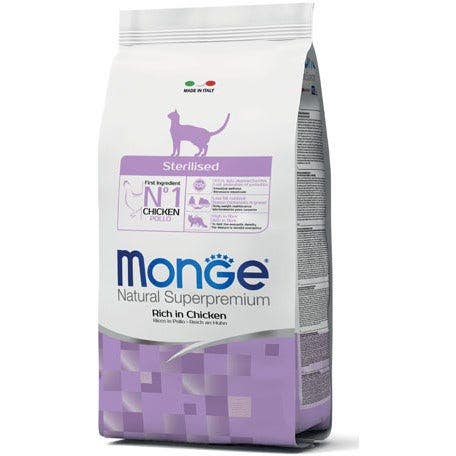 Monge Ricco Di Pollo Cibo Secco Gatti Adulti Sterilizzati Sacco 1,5 Kg