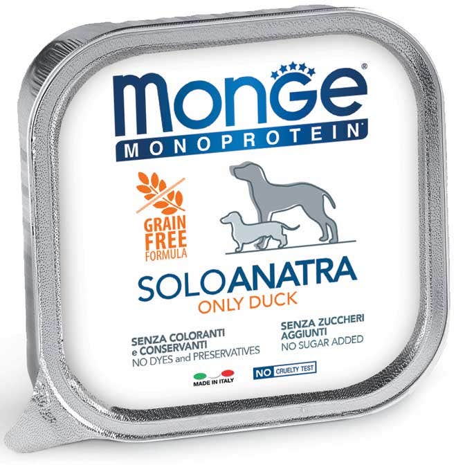 Monge Monoprotein Solo Anatra Cibo Umido Per Cani Adulti 150g