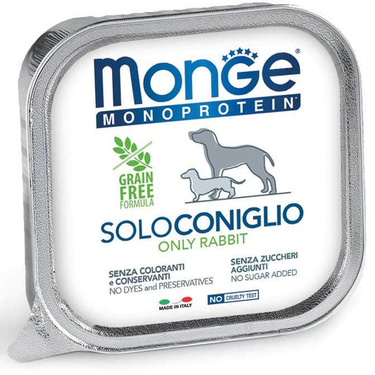 Monge Monoprotein Solo Coniglio Cibo Umido Per Cani Adulti 150g