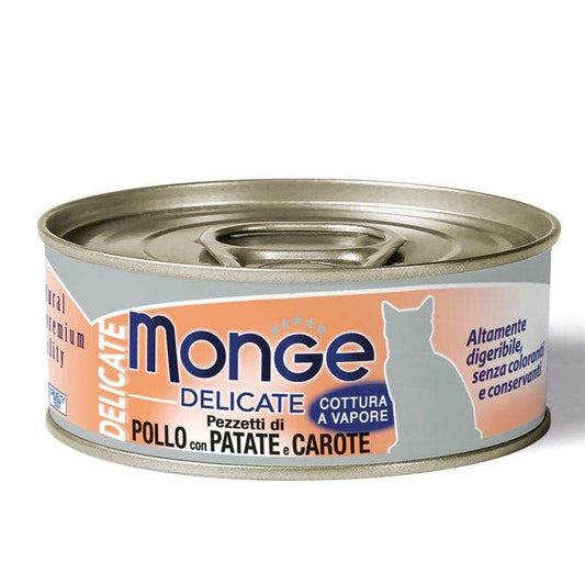 Monge Delicate Pezzetti Di Pollo Con Patate E Carote Cibo Umido Per Gatti Adulti 80g