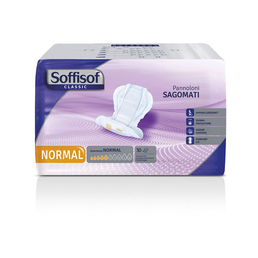 Soffisof Classic Pannolone Sagomato Incontinenza Normal 30 Pezzi