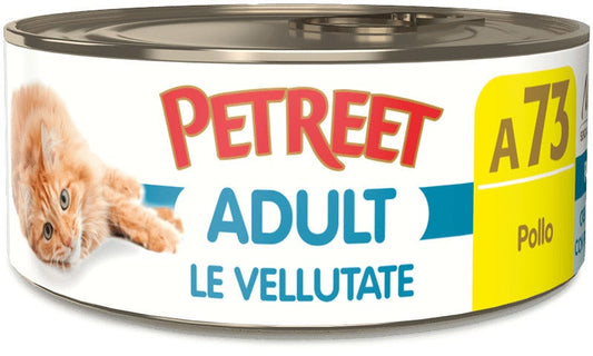 Petreet Vellutate Pollo Cibo Umido Gatto Adulto Barattolo 70g