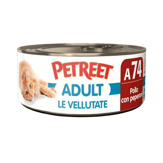 Petreet Adult Le Vellutate Pollo Con Peperoni Per Gatti Lattina 70g